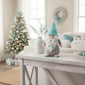 New Arrival Blue Christmas Decoration Knit Gonk Plush Stuffed <b>Doll</b> Holiday Ornament - Product Image 2