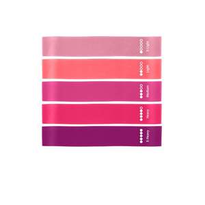 Échantillon Gratuit - Ensemble de 5 Bandes de Résistance en Caoutchouc Naturel/TPE Imprimées avec Logo Personnalisé pour la Musculation et le Fitness, Durables et Imperméables - Product Image 2