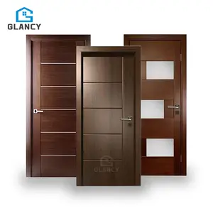 American Luxury House Imported Wooden Panel Entrance Door Cheap Price Craftsman Style Wooden Interior Door For Houses