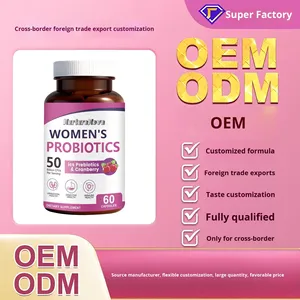 קפסולות פרוביוטיקה לנשים עם חמוציות, 60 כמוסות בבקבוק, ייצוא חוצה גבולות, זמינות בייצור OEM - Product Image 2