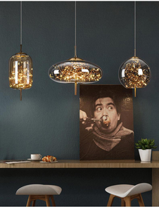 高級テーブルバー新モデルスターヴィンテージ吊り下げ装飾LEDシャンデリアダイニングルームシングルノルディックガラスペンダントライト - Product Image 6