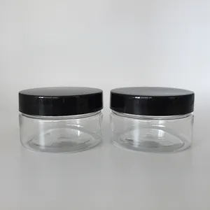 100g 100毫升 PET 塑料空化妆罐容器盒与螺丝帽密封泡沫奶油化妆盒膏膏瓶,3 盎司罐子