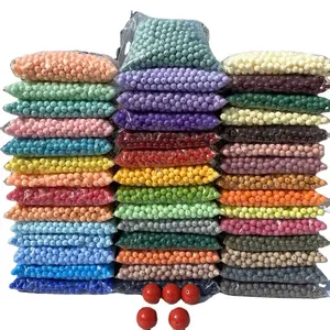 500g/bag Multi Colours 6mm -20mm Plastic Acrylic Round Beads Bubble Gum Beads With Hole