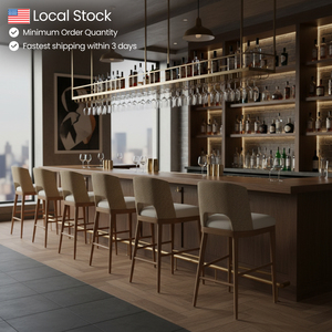 Sillas Altas de Madera para Barra de <span class=keywords><strong>Cocina</strong></span>, de <span class=keywords><strong>Mimbre</strong></span> y Ratán, Diseño Moderno, Uso Comercial, Interior/Exterior, Duraderas, Venta al Por Mayor - Product Image 1