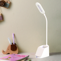 Lampe de bureau à LED multifonctionnelle avec porte-stylo et lampe de table d'étude à chargement rapide sans fil de 15W pour la maison et le bureau.