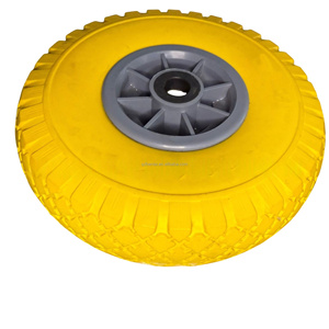 Rueda de espuma de poliuretano de 10 pulgadas 3.00-4, neumático antipinchazos para carretilla, ruedas con rodamientos de bolas, nueva, venta al por menor - Product Image 4