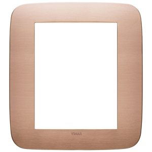 Vimar <b>Brushed</b> Copper Wall Plate 18.5 Cm Square For Plugs And <b>Sockets</b> - Product Image 1