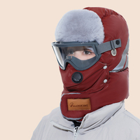 Bonnet tricoté chaud d'hiver coupe-vent pour le cyclisme, cache-oreilles thermique unisexe, masque cagoule de ski – Grande Vente