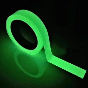 Harga pabrik hijau tahan air malam diri perekat Photoluminescent pita bercahaya diri menyala dalam gelap stiker