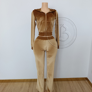 <span class=keywords><strong>Ensemble</strong></span> de survêtement décontracté en <span class=keywords><strong>velours</strong></span> pour femmes grandes tailles, veste courte en <span class=keywords><strong>velours</strong></span>, <span class=keywords><strong>ensemble</strong></span> 2 pièces - Product Image 3