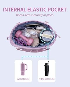 <span class=keywords><strong>Sac</strong></span> de transport pliable pour tapis de yoga Sportsnew en polyester imperméable avec poche humide et fermeture auto-agrippante pour accès rapide pour femmes et hommes - Product Image 3