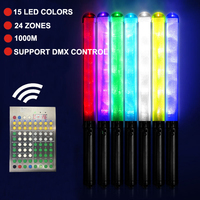 Événement en plastique concert RGB télécommande DMX éclairage lueur fête baguette de joie LED bâton de lumière