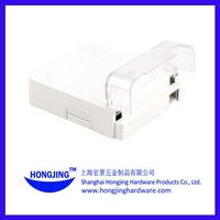 Caja de Terminación de Fibra Óptica Hongjing Blanca, 100% Material Nuevo, ABS, con Protección Transparente Contra el Polvo, Caja de Roseta Óptica