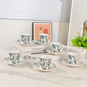 Arabic Light Luxury Bone China Coffee Cup Combination <b>Gift</b> <b>Tea</b> <b>Set</b> Ceramic <b>Set</b> for <b>Gift</b> - Product Image 2