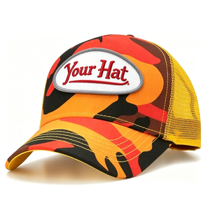 Vietnam Custom Trucker Cap Retro Snapback Cap for Men and Women Adjustable Snap Fit Panel Mesh Rear Curved Bill - Product Image 2