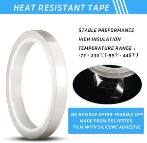 <span class=keywords><strong>Bande</strong></span> haute température clair Transparent PET Polyester Film Silicone colle <span class=keywords><strong>auto</strong></span>-adhésif poudre revêtement anodisation ruban <span class=keywords><strong>de</strong></span> masquage - Product Image 2