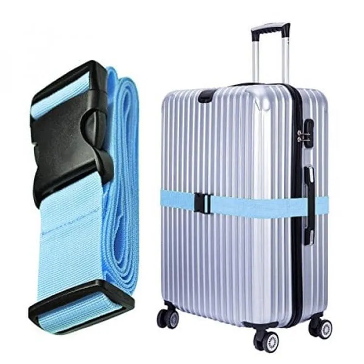 OEM Luggage Strap with Buckle Adjustable Strap Suitcase Belt Custom Printing Polyester Luggage Belt Strap