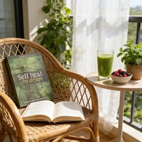 Self Heal By Design de Barbara O'Neill, libro de lectura sobre sanación holística del cuerpo y bienestar natural