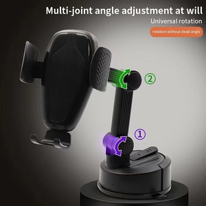 Soporte para Teléfono de Coche con Ventosa para Salpicadero, Rotación de 360 Grados, Soporte por Gravedad, Ajuste Universal - Product Image 3