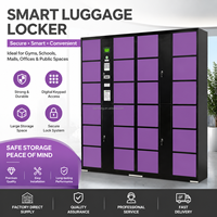 Casier de rangement intelligent YL avec code PIN et code-barres, casier de stockage de bagages en libre-service 24h/24, armoire en acier à rouleaux froids