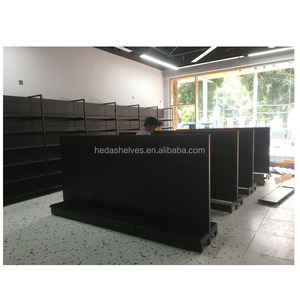 5 couches noir double face gondole épicerie présentoir pour <span class=keywords><strong>supermarché</strong></span> - Product Image 5