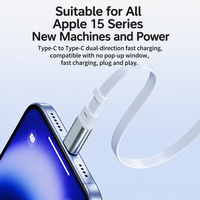 Kabel Data Type-C Retractable 240W (1m) Pengisian Cepat Konduktor Tembaga Murni Kompatibel untuk iPad untuk Printer Mobil