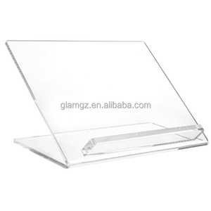 Regalo judío Judaica Glitter Gold Clear Lucite Table Top Book Stand Acrílico Shtender - Product Image 1