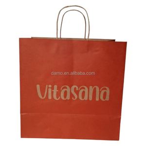Bolsa de Papel Kraft Marrón Reciclado para Almuerzo con Asa de Cuerda Trenzada, Tamaño y Logotipo Personalizables, Bolsa Rápida para Comida para Llevar, Leche y Gelatina - Product Image 6