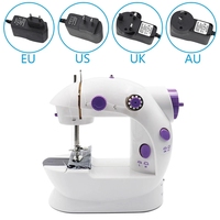 Machine à coudre surjeteuse électrique portable haute vitesse D&D 2025 avec lumière LED, coupe-fil et alimentation automatique pour usage domestique