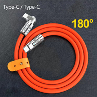 Kabel Data Tipe-C Pengisian Cepat 120W Super Cepat TPE 6A dengan Rotasi Magnetik 180 Derajat untuk Ponsel Android 15 PD
