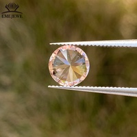 EMEJEWE OEM Saphir rose de laboratoire taille brillant, pierre précieuse en vrac à effet de jeu de couleurs/feu pour la création de bijoux personnalisés en argent et or 9K-18K