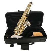 High Quality Brass Alto Saxophone JYAS102DSG EB Silver Tone Gold Keys Adjustable Foldable Wind Instrument Includes Accessories