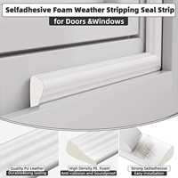 Cinta de Espuma Autoadhesiva en Forma de V de Alta Calidad para Sellado de Puertas y Ventanas, Relleno de Huecos, Sellador para Marcos, Espuma de PU