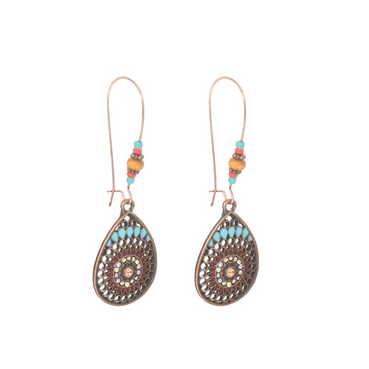 Boucles D'oreilles Pendantes Vintage Bohème - Métal Argenté, Sans Marque, Neuf Sans Emballage