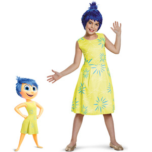 Inside Out 2 Joy Costume <b>Dress</b> <b>For</b> <b>Girls</b> Childrens Halloween Party Cosplay Outfit <b>Disney</b> Character <b>Dress</b> Up Set - Product Image 1