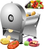 RVS handmatige en automatische geïntegreerde groente- en fruitsnijmachine voor aardappel, ui, citroen, sinaasappel en kiwi