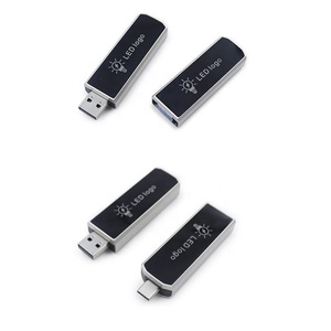 Aiaude push and pull métal logo lumineux otg clé usb type c otg double usb 3 en 1 clé usb pour <span class=keywords><strong>iphone</strong></span>/<span class=keywords><strong>ipa</strong></span> - Product Image 6