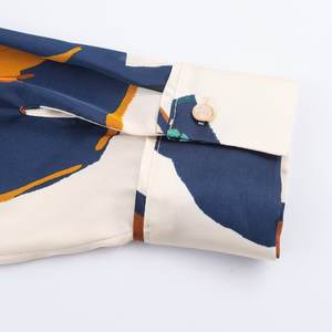 TAOP&ZA Musim Gugur 2025 Kemeja Wanita Baru Gaya Eropa dan Amerika, Bermotif Bunga, Kerah Lapel, Lengan Panjang 9115242 - Product Image 5