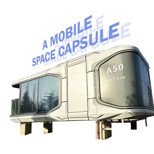 Capsule house Cabine capsule moderne 2 chambres Conteneur hôtel Mobile et flexible Espace capsul de levage global