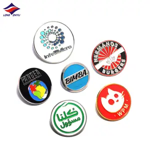 Longzhiyu 15 Years 2020 Soft Enamel Metal Logo Pins Custom Brand Aluminum Lapel Pins Sliver Zinc Pins Manufacturer