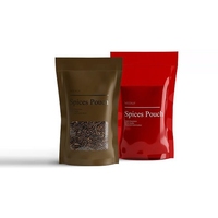 Bolsa de Embalaje de Especias y Condimentos de 250g con Ventana Transparente Personalizada, Bolsa de Plástico con Impresión Personalizada, Bolsa de Plástico para Alimentos y Especias
