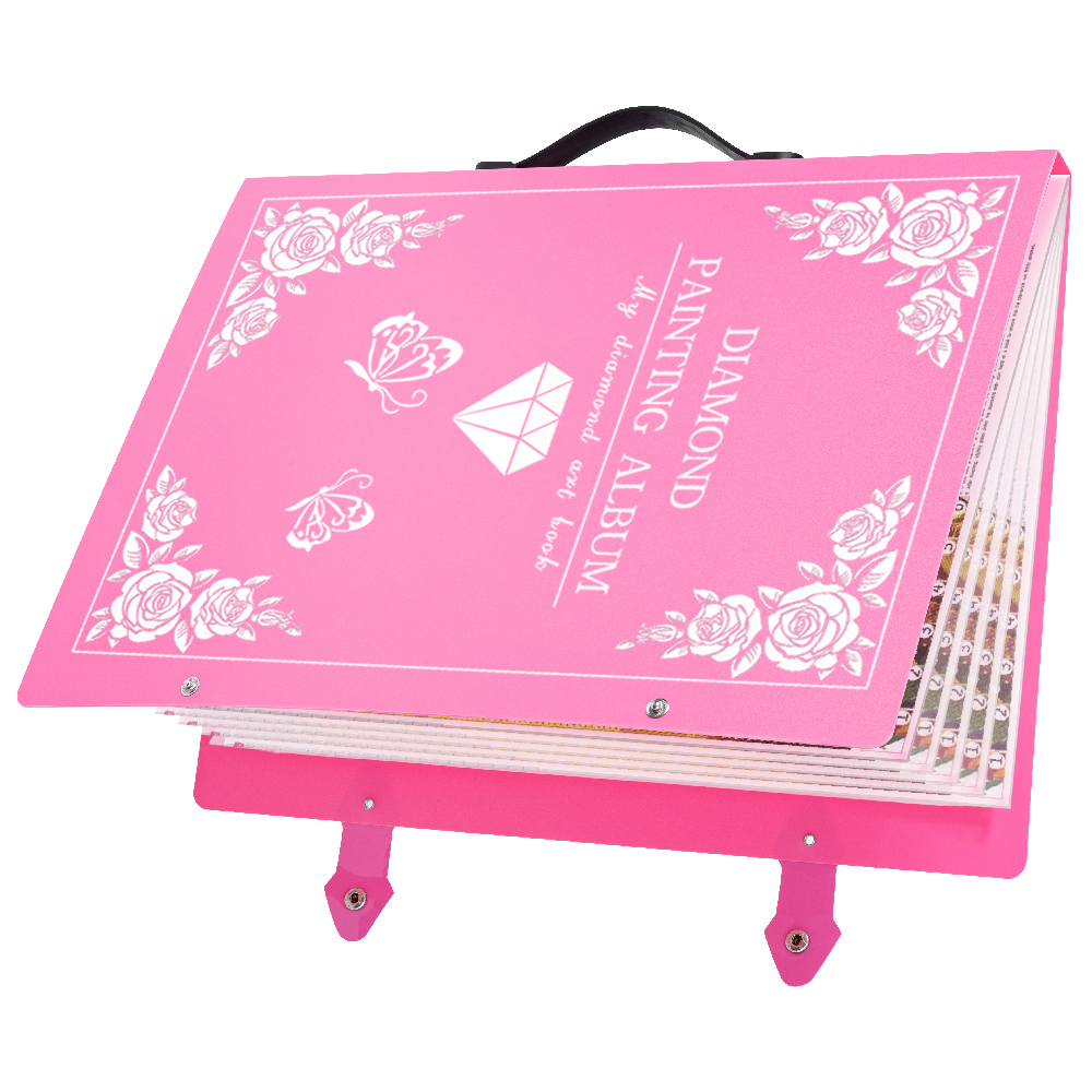 A4 Diamond Painting Storage Book – 30 Page Portfolio With Clear Pockets, Art Binder For Finished Kits