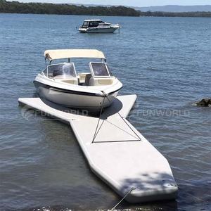 แพลตฟอร์มลอยน้ำแบบเป่าลม IFUNWOD สำหรับเรือยอชท์ แพลตฟอร์มลอยน้ำสำหรับว่ายน้ำ ท่าเทียบเรือแบบเป่าลม - Product Image 2