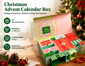 <b>Christmas</b> Countdown Gift <b>Box</b> 8 Compartments Easy Pull Drawers Custom Size Color Artwork Advent Calendar Gift <b>Box</b> - Product Image 5