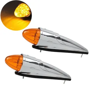 Lampu Penanda Atap Mobil 12V 17 LED LAMPU Luar Mobil Lampu Pembersihan Atas Lampu Truk Trailer Otomatis Warna Amber