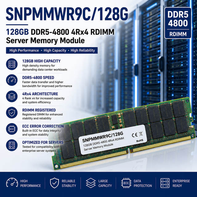 Wholesale Snpmmwr9c/128g 128gb Ddr5-4800 4rx4 Rdimm Server Memory Module