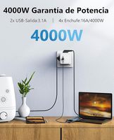 Toma de corriente de cubo con 2 enchufes USB y 4 salidas Toma de pared de 16A con interruptor Estándar alemán CE & ROHS Viaje portátil