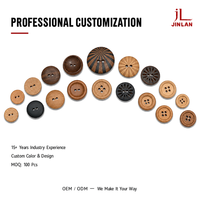 Boutons de couture en bois avec logo personnalisé gravé au laser, biodégradables FSC, durables, pour artisanat DIY, vente en gros, OEM, ODM, usine