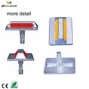 Marqueur <span class=keywords><strong>de</strong></span> chaussée <span class=keywords><strong>solaire</strong></span> en acier moulé à œil <span class=keywords><strong>de</strong></span> chat, sans entretien, longue durée <span class=keywords><strong>de</strong></span> vie, blanc, économique, hautement réfléchissant, surélevé - Product Image 4