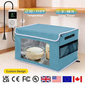 Boîte à levure pliable améliorée avec 50-113 ℉   Contrôle <span class=keywords><strong>de</strong></span> la température et minuterie 48H, appareil <span class=keywords><strong>de</strong></span> fermentation <span class=keywords><strong>de</strong></span> la pâte avec grille métallique, récipient <span class=keywords><strong>de</strong></span> fermentation <span class=keywords><strong>de</strong></span> la pâte - Product Image 4